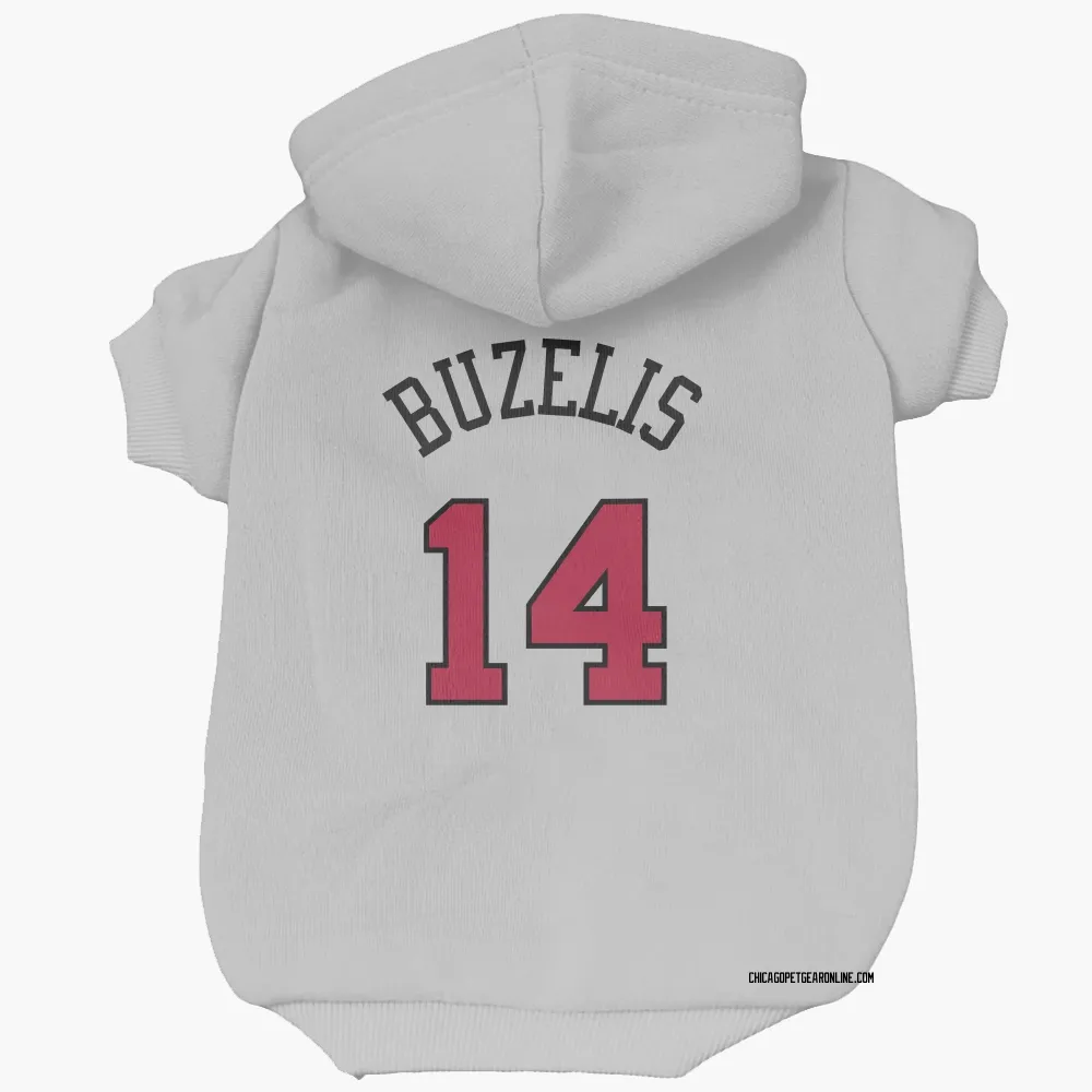 Chicago Bulls Matas Buzelis White Pet Hoodie for Dog & Cat