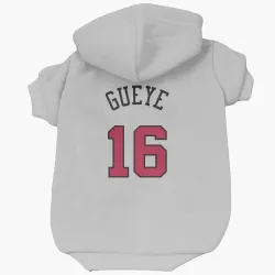Chicago Bulls Mouhamadou Gueye White Pet Hoodie for Dog & Cat