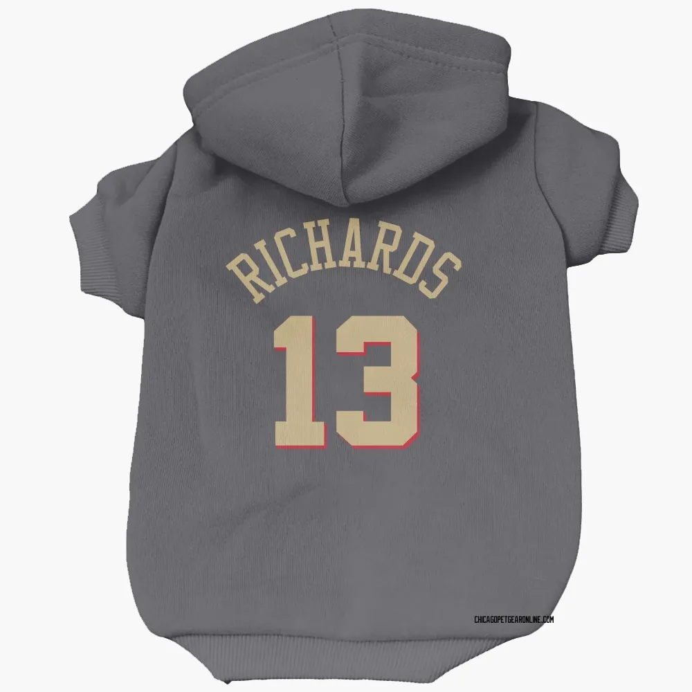Chicago Bulls Nick Richards Gray Pet Hoodie for Dog & Cat