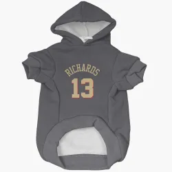 Chicago Bulls Nick Richards Gray Pet Hoodie for Dog & Cat