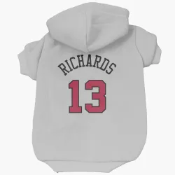 Chicago Bulls Nick Richards White Pet Hoodie for Dog & Cat