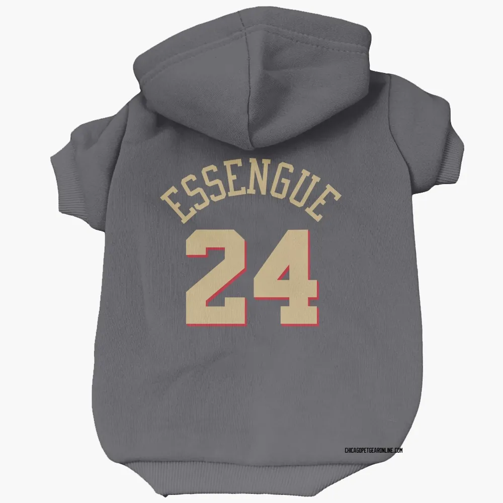 Chicago Bulls Noa Essengue Gray Pet Hoodie for Dog & Cat