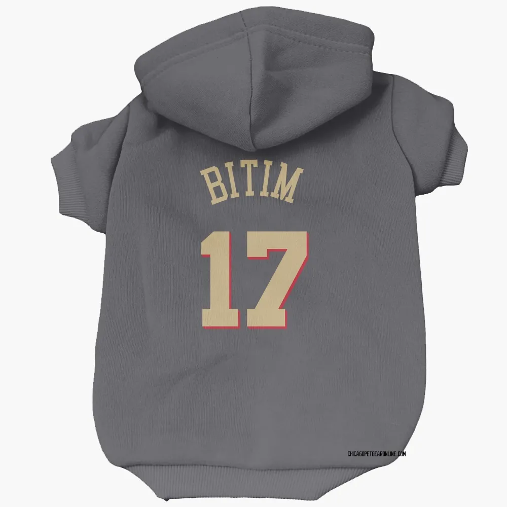Chicago Bulls Onuralp Bitim Gray Pet Hoodie for Dog & Cat
