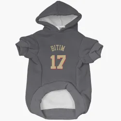 Chicago Bulls Onuralp Bitim Gray Pet Hoodie for Dog & Cat