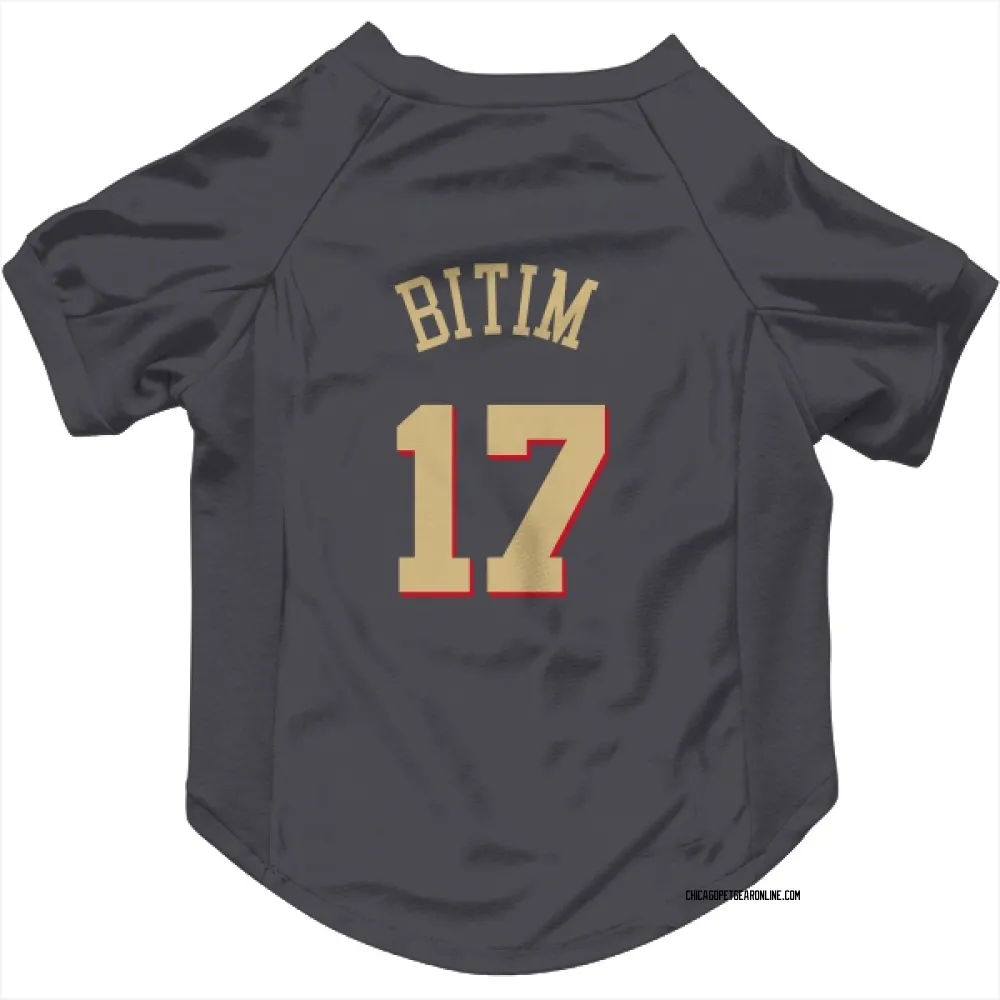 Chicago Bulls Onuralp Bitim Gray Pet Jersey for Dog & Cat