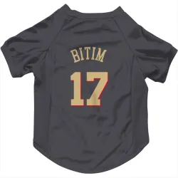 Chicago Bulls Onuralp Bitim Gray Pet Jersey for Dog & Cat