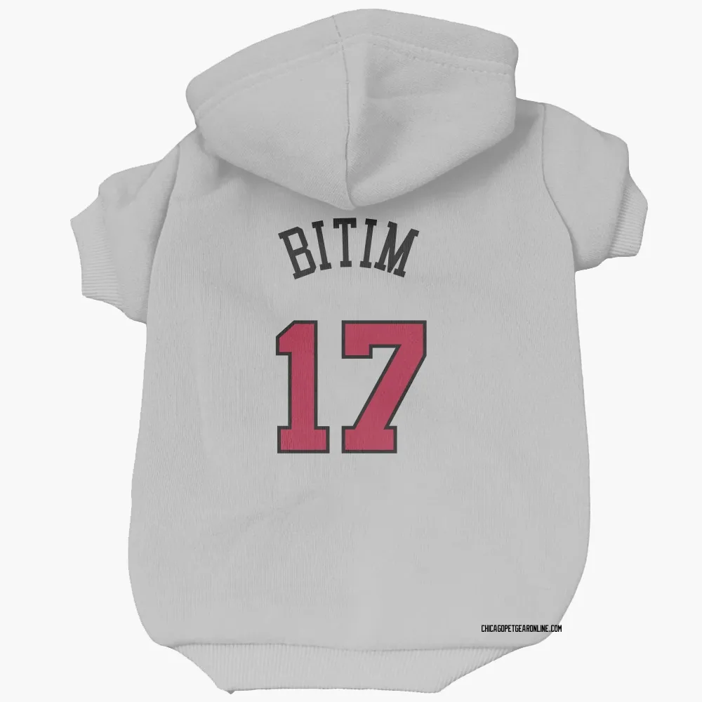 Chicago Bulls Onuralp Bitim White Pet Hoodie for Dog & Cat