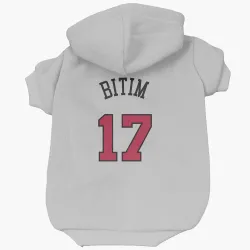 Chicago Bulls Onuralp Bitim White Pet Hoodie for Dog & Cat