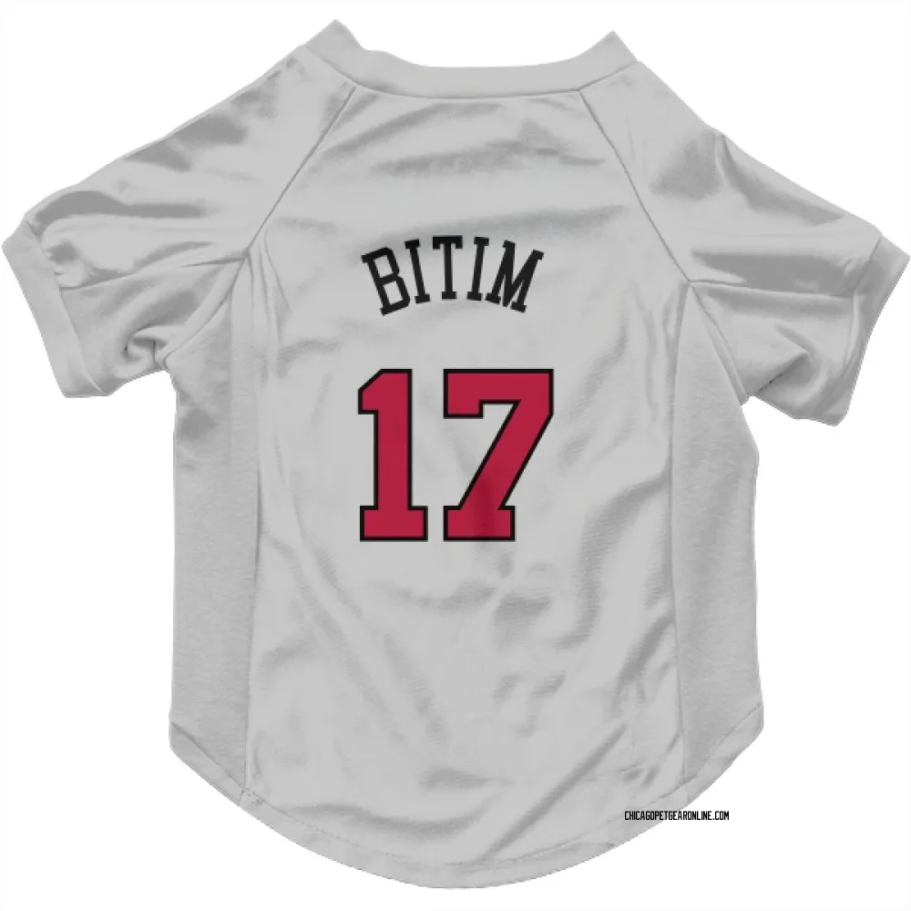 Chicago Bulls Onuralp Bitim White Pet Jersey for Dog & Cat