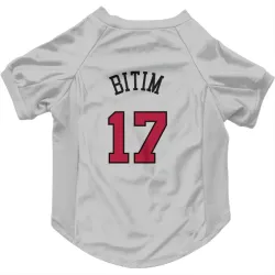 Chicago Bulls Onuralp Bitim White Pet Jersey for Dog & Cat