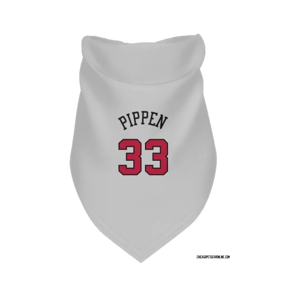 Chicago Bulls Scottie Pippen White Pet Bandana for Dog & Cat