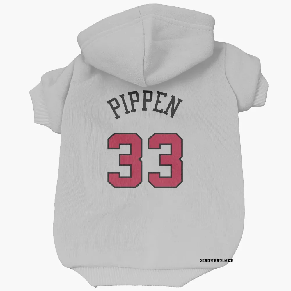 Chicago Bulls Scottie Pippen White Pet Hoodie for Dog & Cat