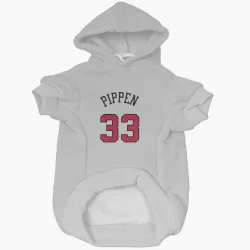 Chicago Bulls Scottie Pippen White Pet Hoodie for Dog & Cat