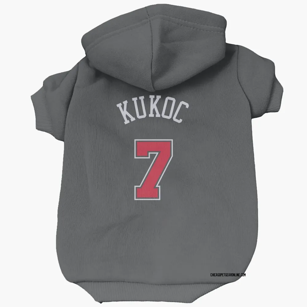 Chicago Bulls Toni Kukoc Black Pet Hoodie for Dog & Cat