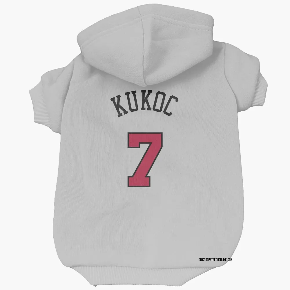Chicago Bulls Toni Kukoc White Pet Hoodie for Dog & Cat