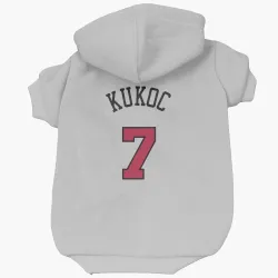 Chicago Bulls Toni Kukoc White Pet Hoodie for Dog & Cat