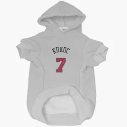 Chicago Bulls Toni Kukoc White Pet Hoodie for Dog & Cat