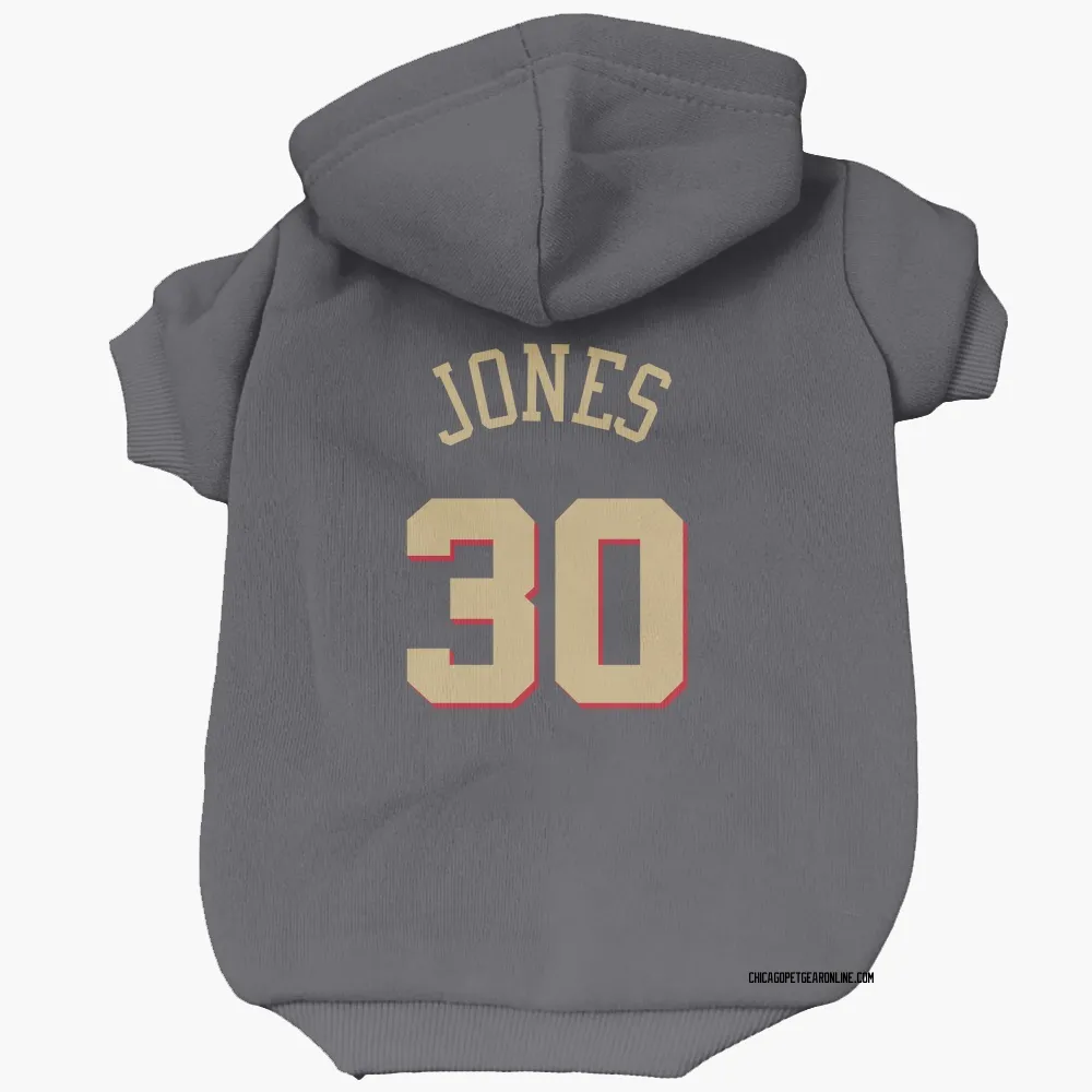 Chicago Bulls Tre Jones Gray Pet Hoodie for Dog & Cat