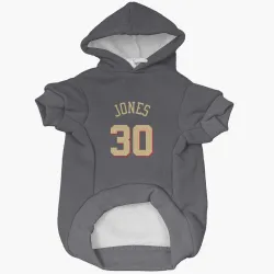 Chicago Bulls Tre Jones Gray Pet Hoodie for Dog & Cat