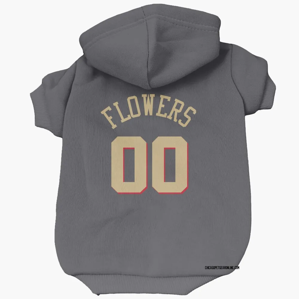 Chicago Bulls Trentyn Flowers Gray Pet Hoodie for Dog & Cat