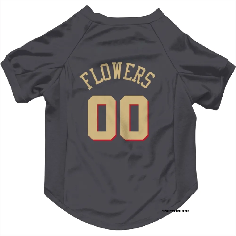 Chicago Bulls Trentyn Flowers Gray Pet Jersey for Dog & Cat