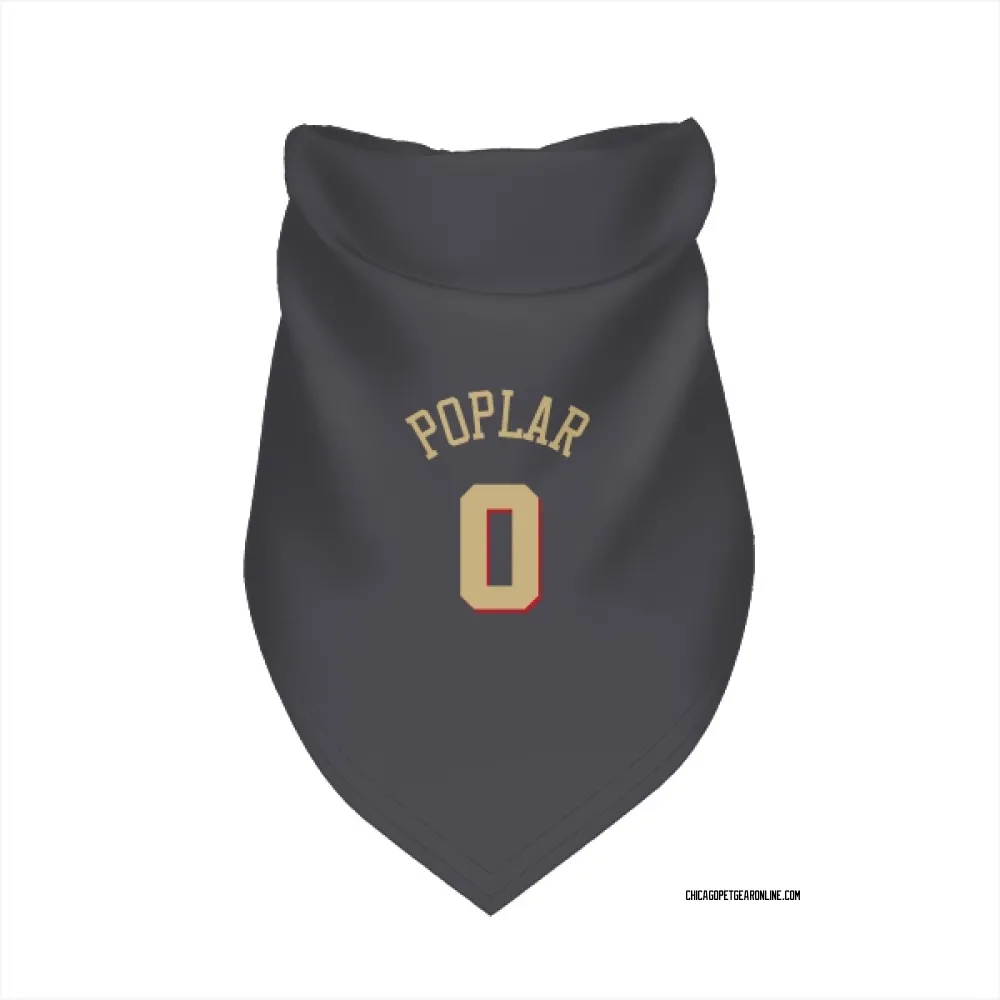 Chicago Bulls Wooga Poplar Gray Pet Bandana for Dog & Cat
