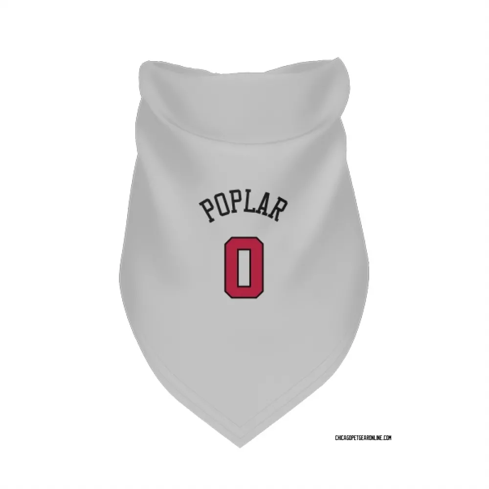 Chicago Bulls Wooga Poplar White Pet Bandana for Dog & Cat