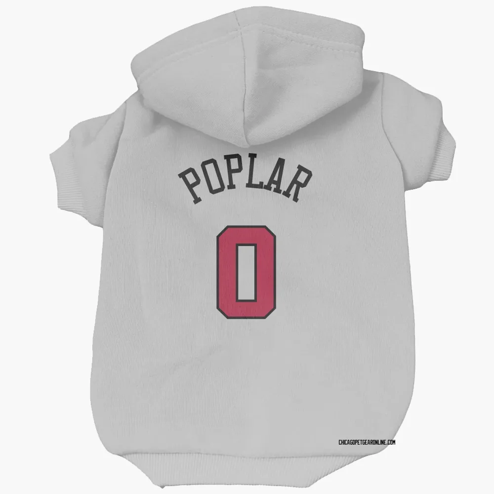 Chicago Bulls Wooga Poplar White Pet Hoodie for Dog & Cat